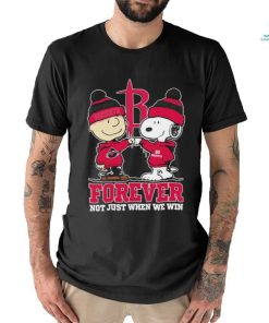 Snoopy Fist Bump Charlie Brown Houston Rockets Forever Not Just When We Win Shirt