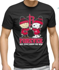 Snoopy Fist Bump Charlie Brown Houston Rockets Forever Not Just When We Win Shirt