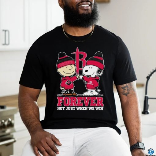 Snoopy Fist Bump Charlie Brown Houston Rockets Forever Not Just When We Win Shirt