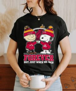 Snoopy Fist Bump Charlie Brown Miami Heat Forever Not Just When We Win Shirt