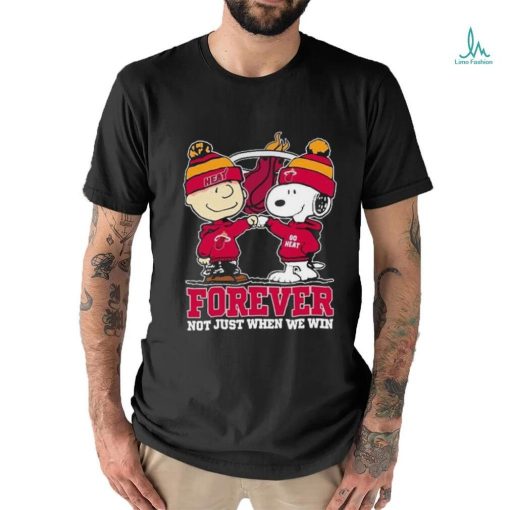 Snoopy Fist Bump Charlie Brown Miami Heat Forever Not Just When We Win Shirt