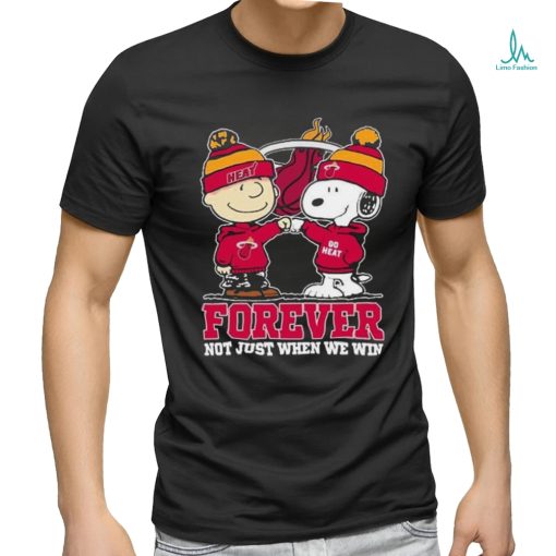 Snoopy Fist Bump Charlie Brown Miami Heat Forever Not Just When We Win Shirt