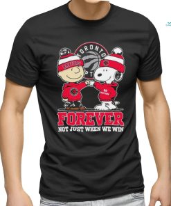 Snoopy Fist Bump Charlie Brown Toronto Raptors Forever Not Just When We Win Shirt