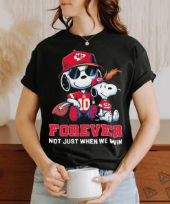 Snoopy Kansas City Chiefs Super Bowl Forever Not Just When We Win Shirt