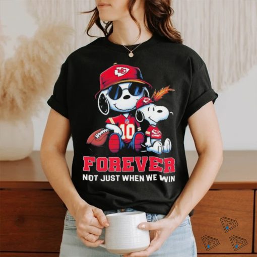 Snoopy Kansas City Chiefs Super Bowl Forever Not Just When We Win Shirt