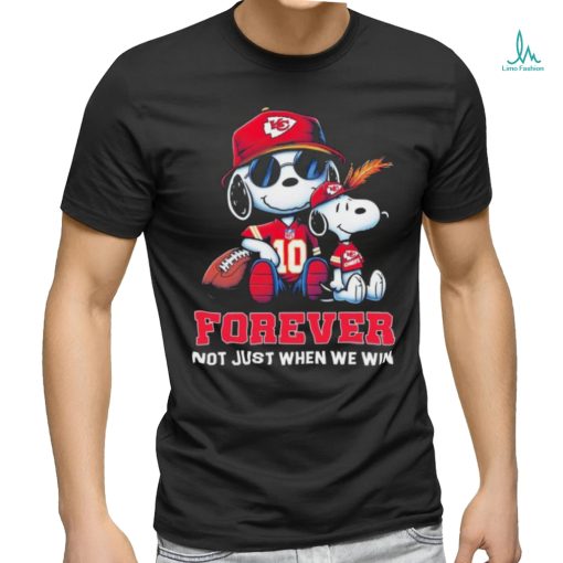 Snoopy Kansas City Chiefs Super Bowl Forever Not Just When We Win Shirt