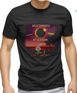 Snoopy Solar Eclipse Hello Darkness My Old Friend April 8 2024 Shirt