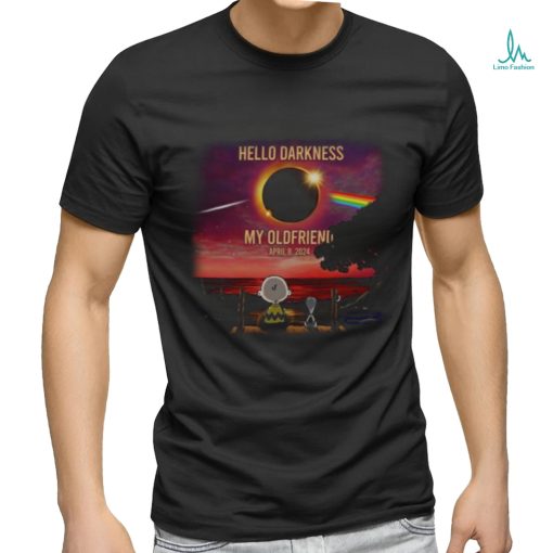 Snoopy Solar Eclipse Hello Darkness My Old Friend April 8 2024 Shirt