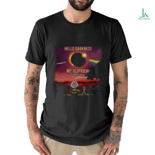 Snoopy Solar Eclipse Hello Darkness My Old Friend April 8 2024 Shirt