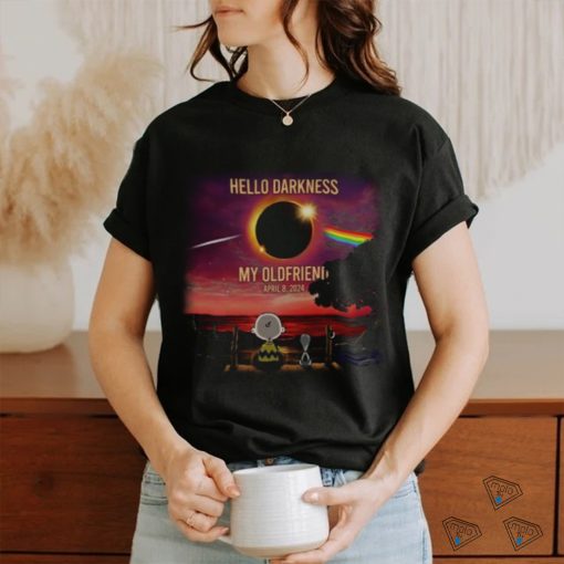 Snoopy Solar Eclipse Hello Darkness My Old Friend April 8 2024 Shirt