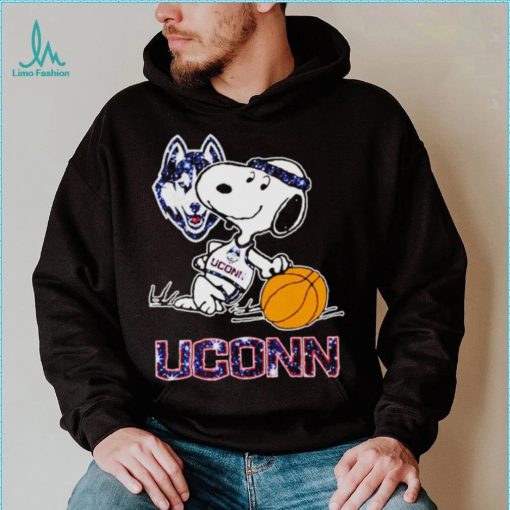 Snoopy Uconn Huskies basketball logo shirt