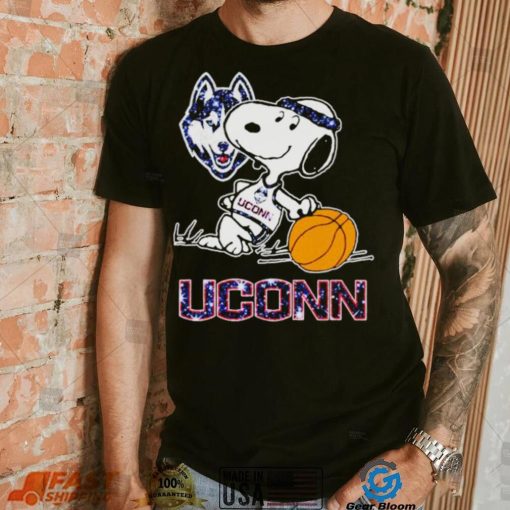 Snoopy Uconn Huskies basketball logo shirt