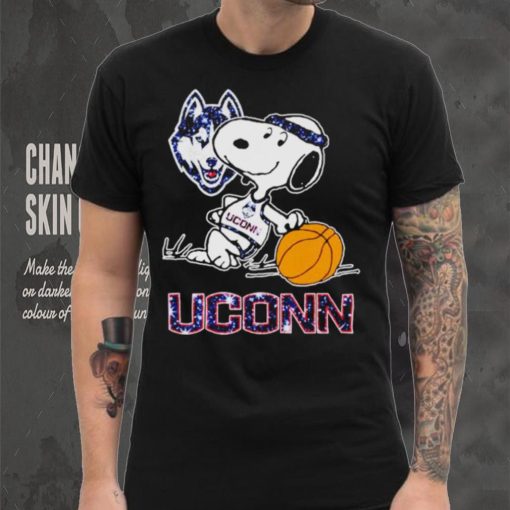 Snoopy Uconn Huskies basketball logo shirt