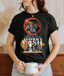 Snoopy Watching Sometimes I Need To Be Alone And Listen To Johnny Cash Shirt