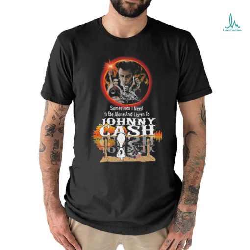 Snoopy Watching Sometimes I Need To Be Alone And Listen To Johnny Cash Shirt