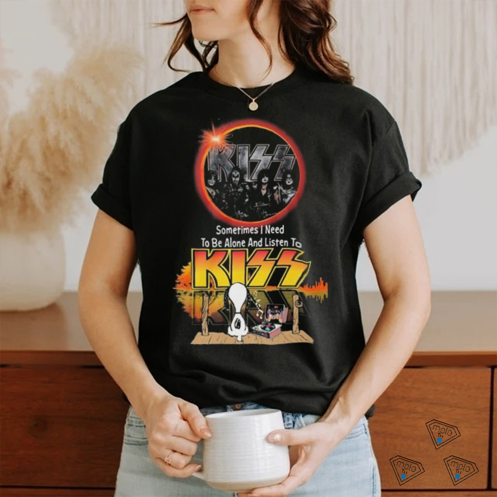 Snoopy Watching Sometimes I Need To Be Alone And Listen To Kiss Shirt Snoopy Watching Sometimes I Need To Be Alone And Listen To Kiss Shirt