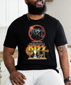Snoopy Watching Sometimes I Need To Be Alone And Listen To Kiss Shirt