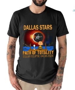 Snoopy and Charbown Dallas Stars NHL path of totality Solar Eclipse shirt