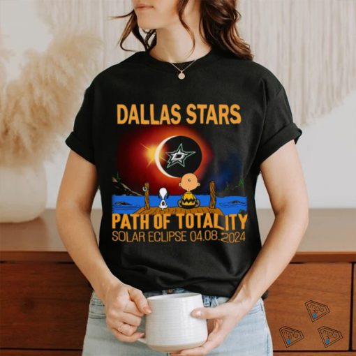 Snoopy and Charbown Dallas Stars NHL path of totality Solar Eclipse shirt