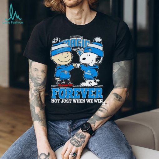 Snoopy and Charlie Brown Orlando Magic forever not just when we win shirt