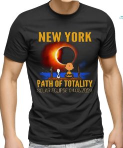 Snoopy and Charlie New York Path of Totality Solar Eclipse April 8 2024 T Shirt