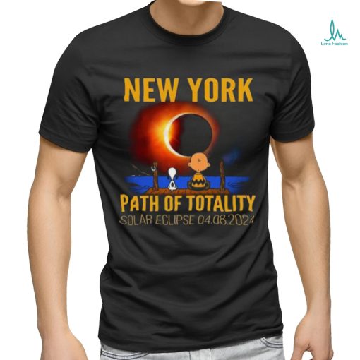 Snoopy and Charlie New York Path of Totality Solar Eclipse April 8 2024 T Shirt