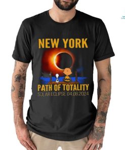 Snoopy and Charlie New York Path of Totality Solar Eclipse April 8 2024 T Shirt