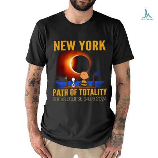 Snoopy and Charlie New York Path of Totality Solar Eclipse April 8 2024 T Shirt