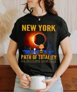 Snoopy and Charlie New York Path of Totality Solar Eclipse April 8 2024 T Shirt