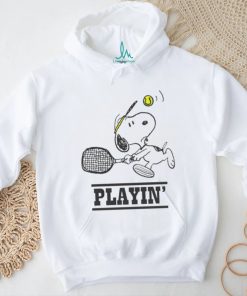 Snoopy playing tennis shirt