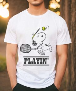 Snoopy playing tennis shirt