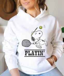 Snoopy playing tennis shirt