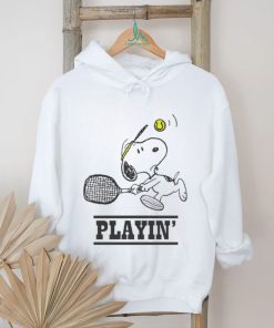 Snoopy playing tennis shirt