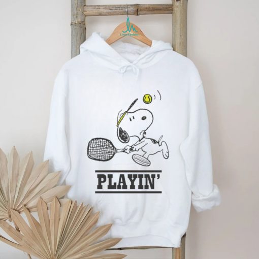 Snoopy playing tennis shirt