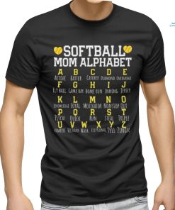 Softball Mom Alphabet Sporty Family Shirt