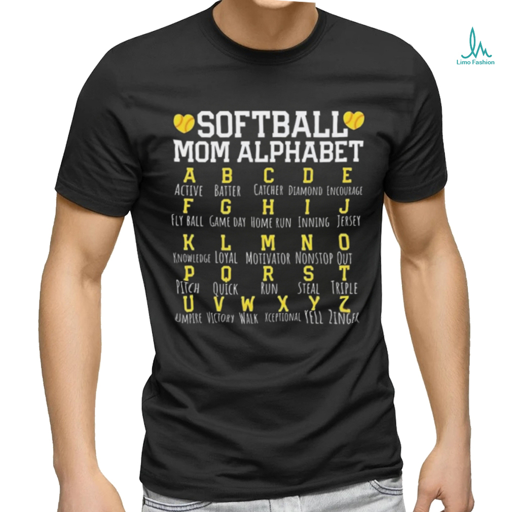 Softball Mom Alphabet Sporty Family Shirt Softball Mom Alphabet Sporty Family Shirt