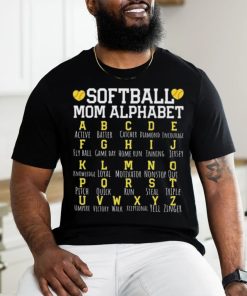 Softball Mom Alphabet Sporty Family Shirt