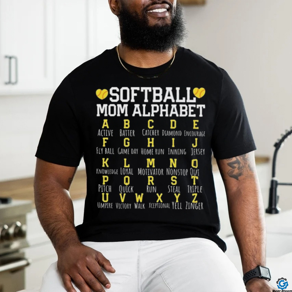Softball Mom Alphabet Sporty Family Shirt Softball Mom Alphabet Sporty Family Shirt