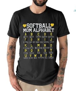 Softball Mom Alphabet Sporty Family Shirt