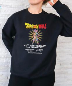 Son Goku Dragon Ball 40th Anniversary 1984 2024 Thank You For The Memories Signatures Shirt