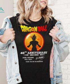 Son Goku Dragon Ball 40th anniversary 1984 2024 Akira Toriyama 1955 2024 signature thank you for the memories shirt
