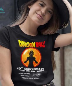 Son Goku Dragon Ball 40th anniversary 1984 2024 Akira Toriyama 1955 2024 signature thank you for the memories shirt