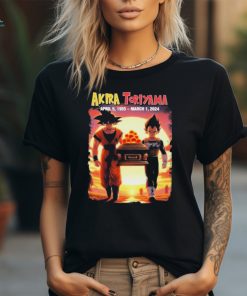 Son Goku and Vegeta Dragon Ball Z RIP Akira Toriyama 1955 2024 Shirt