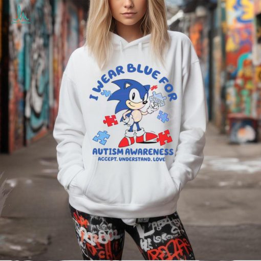 Sonic I Wear Blue For Autism Awareness shirt