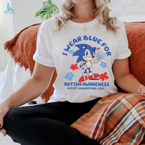Sonic I Wear Blue For Autism Awareness shirt