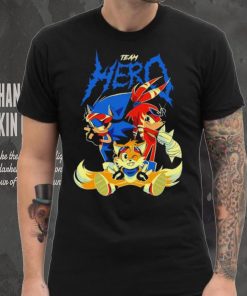 Sonic the Hedgehog cartoon team hero characters shirt