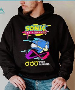 Sonic the Hedgehog keep running character logo shirt