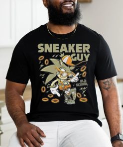 Sonic wear a hat, glasses, camera chain and Jordan 5 sneaker guy shirt