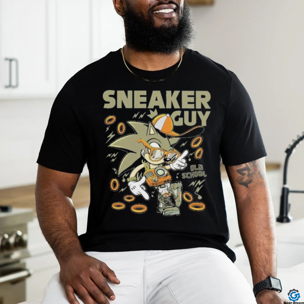 Sonic wear a hat, glasses, camera chain and Jordan 5 sneaker guy shirt Sonic wear a hat, glasses, camera chain and Jordan 5 sneaker guy shirt