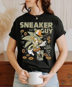 Sonic wear a hat, glasses, camera chain and Jordan 5 sneaker guy shirt